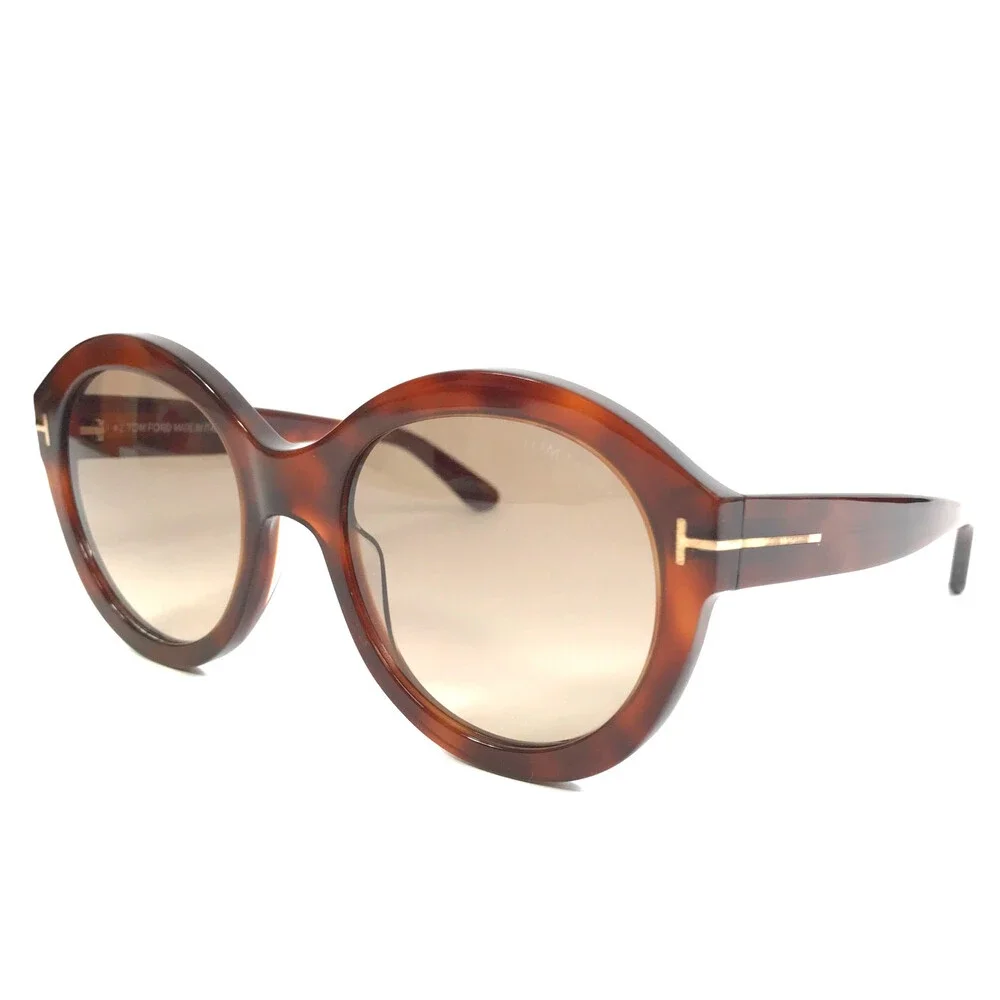 Tom Ford Sunglasses Kelly-02 TF611 53F Tortoise Frames w/ Brown Gradient Lenses